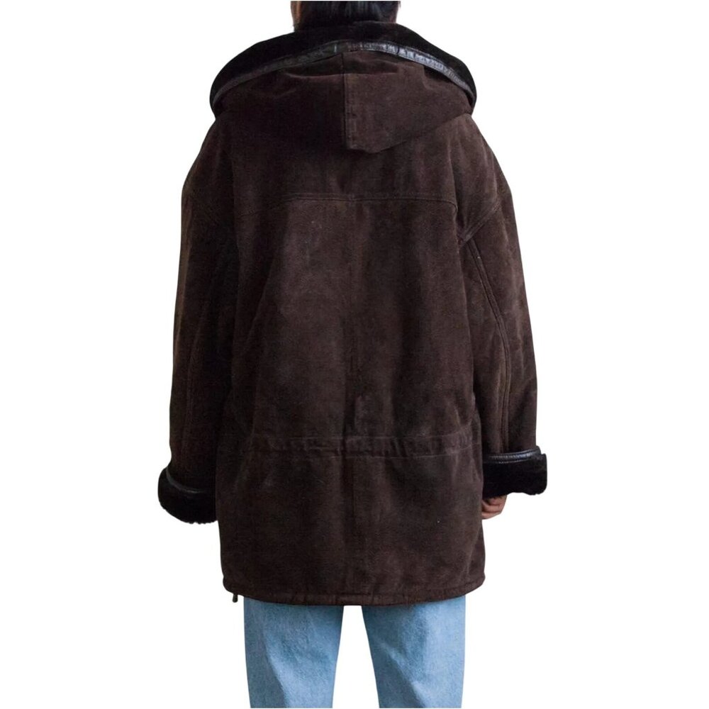 Vintage J Percy for Marvin Richards Women Brown Suede Faux Fur Parka Sz XL 3158 - Picture 10 of 16